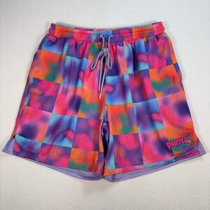 Puma Benjamin 7" Shorts Mens M Multicolor Tie-Dye Lined Drawstring Logo 8enjamin